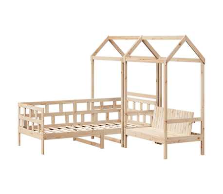 vidaXL Day Bed Set with Roof without Mattress 90x190 cm Single