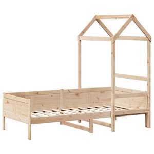 Válenda se střechou 80 x 200 cm masivní borové dřevo - obrázek 3