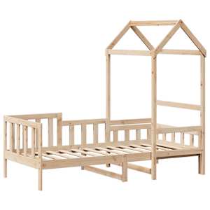 Válenda se střechou 80 x 200 cm masivní borové dřevo - obrázek 3