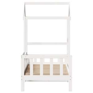 Válenda se střechou bílá 80 x 200 cm masivní borové dřevo - obrázek 7