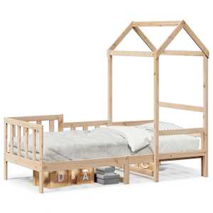 Válenda se střechou 90 x 200 cm masivní borové dřevo - obrázek 2