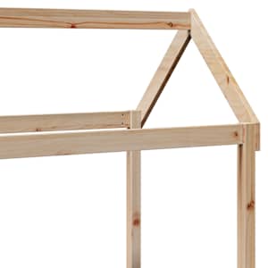 Válenda se střechou 90 x 200 cm masivní borové dřevo - obrázek 10