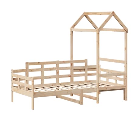 vidaXL Slaapbank met huisje 90x200 cm massief grenenhout