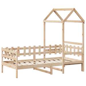 vidaXL Slaapbank met huisje 90x200 cm massief grenenhout