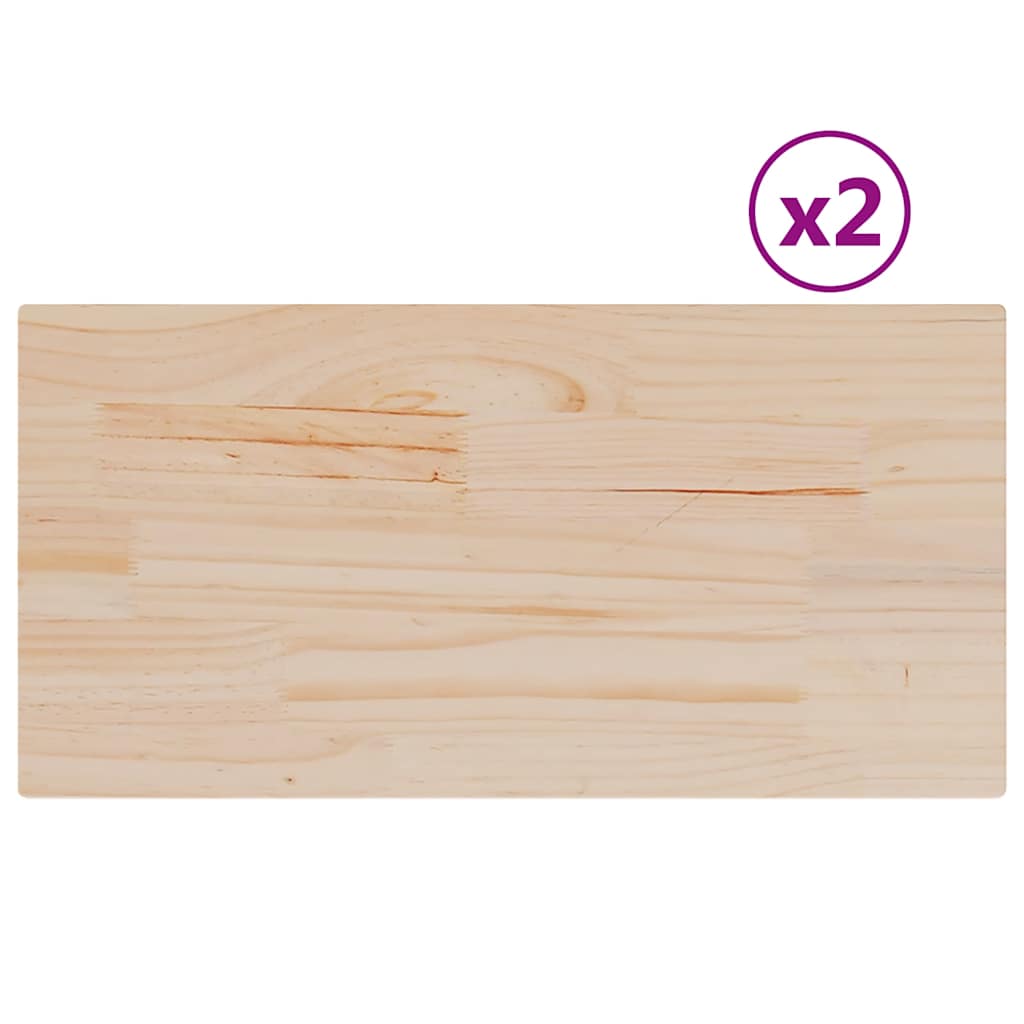 Thumbnail - vidaXL Tischplatten 2 Stk. 60x30x1,7 cm Rechteckig Massivholz Kiefer