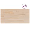 vidaXL lauaplaadid 2 tk, ristk&uuml;lik, 70 x 35 x 1,7 cm, m&auml;nnipuit