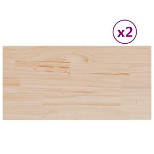 Stolní desky 2 ks 70x35x1,7 cm obdélníkové masivní borové dřevo - obrázek 2