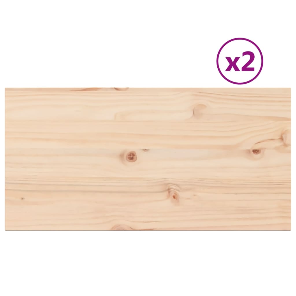 vidaXL Stolní desky 2 ks 80x40x1,7 cm obdélníkové masivní borové dřevo