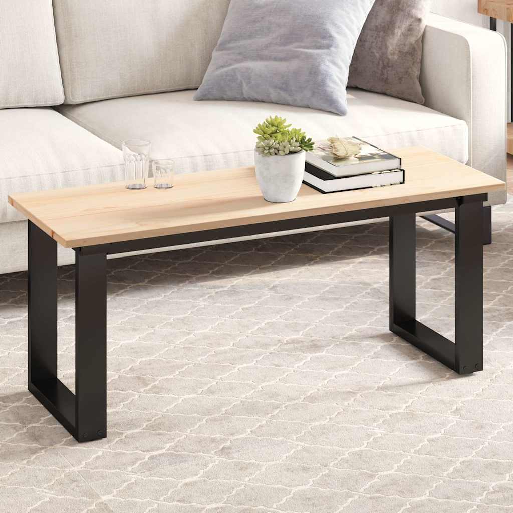 vidaXL bordplade 110x40x1,7 cm rektangulær massivt fyrretræ