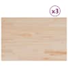vidaXL lauaplaadid 3 tk, ristk&uuml;lik, 80x53x1,7 cm, m&auml;nnipuit