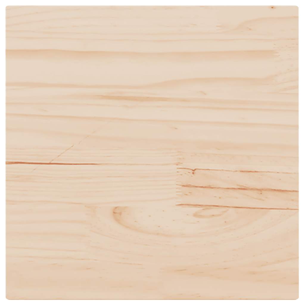 vidaXL Tafelblad vierkant 50x50x2,5 cm massief grenenhout bruin, foto 2