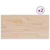 vidaXL lauaplaadid 2 tk, ristk&uuml;lik, 70x35x2,5 cm, m&auml;nnipuit