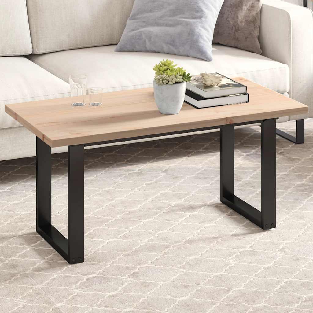 vidaXL bordplade 100x50x2,5 cm rektangulær massivt fyrretræ