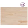 vidaXL lauaplaadid 3 tk, ristk&uuml;lik, 80x53x2,5 cm, m&auml;nnipuit