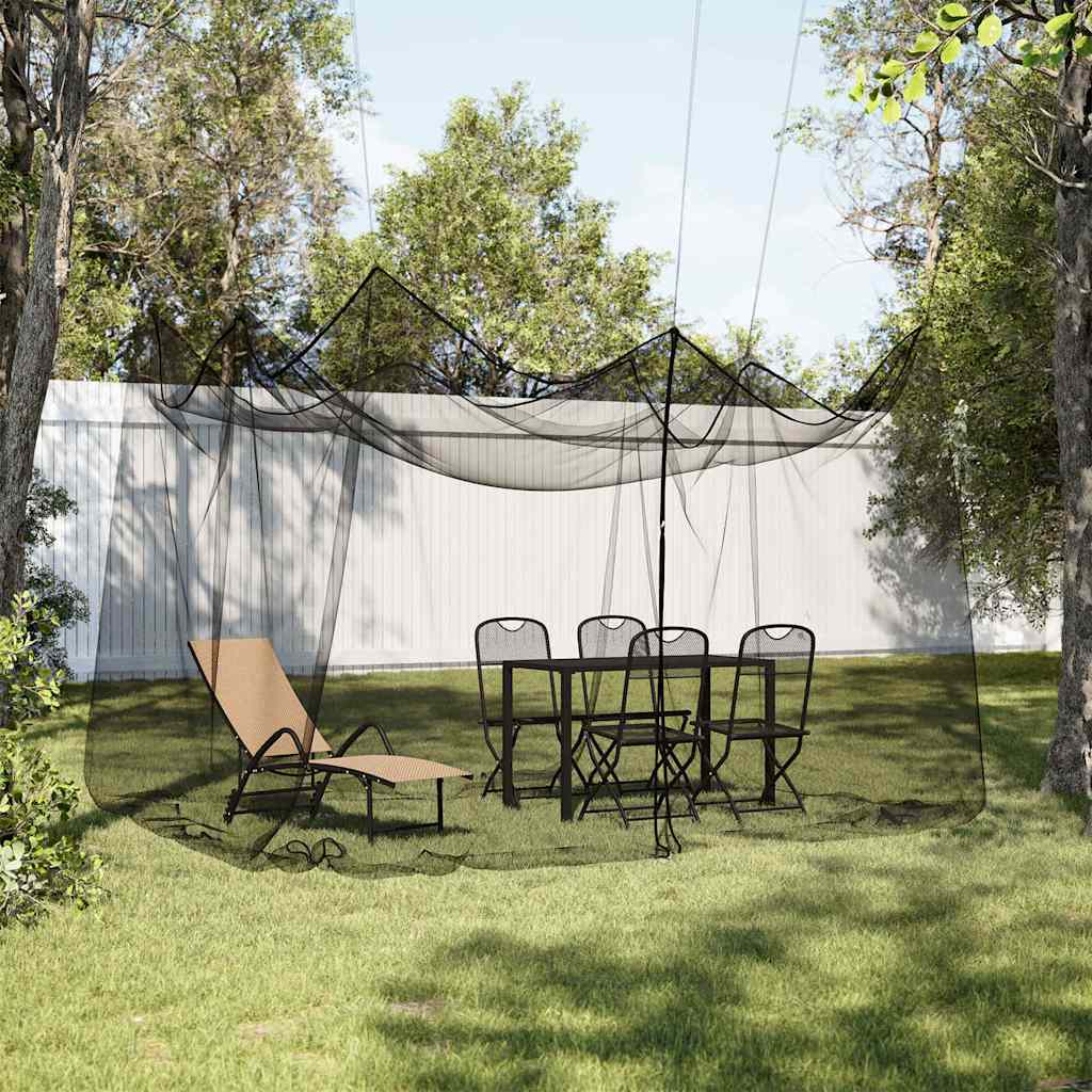 vidaXL Moskitonetz Indoor Outdoor 156 Mesh Schwarz 300x300x250 cm