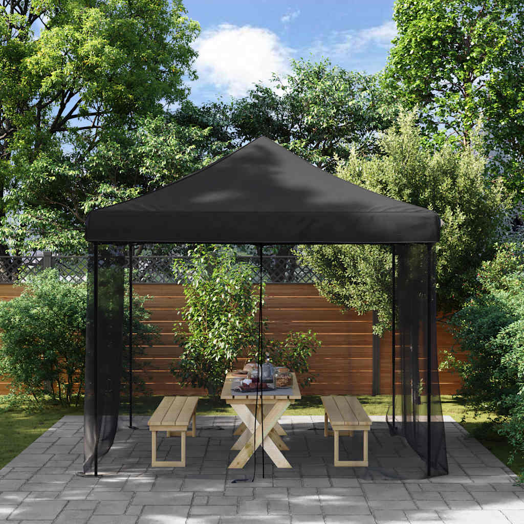 vidaXL Plasa tantari interior exterior 156 ochiuri negru 300x300x200cm