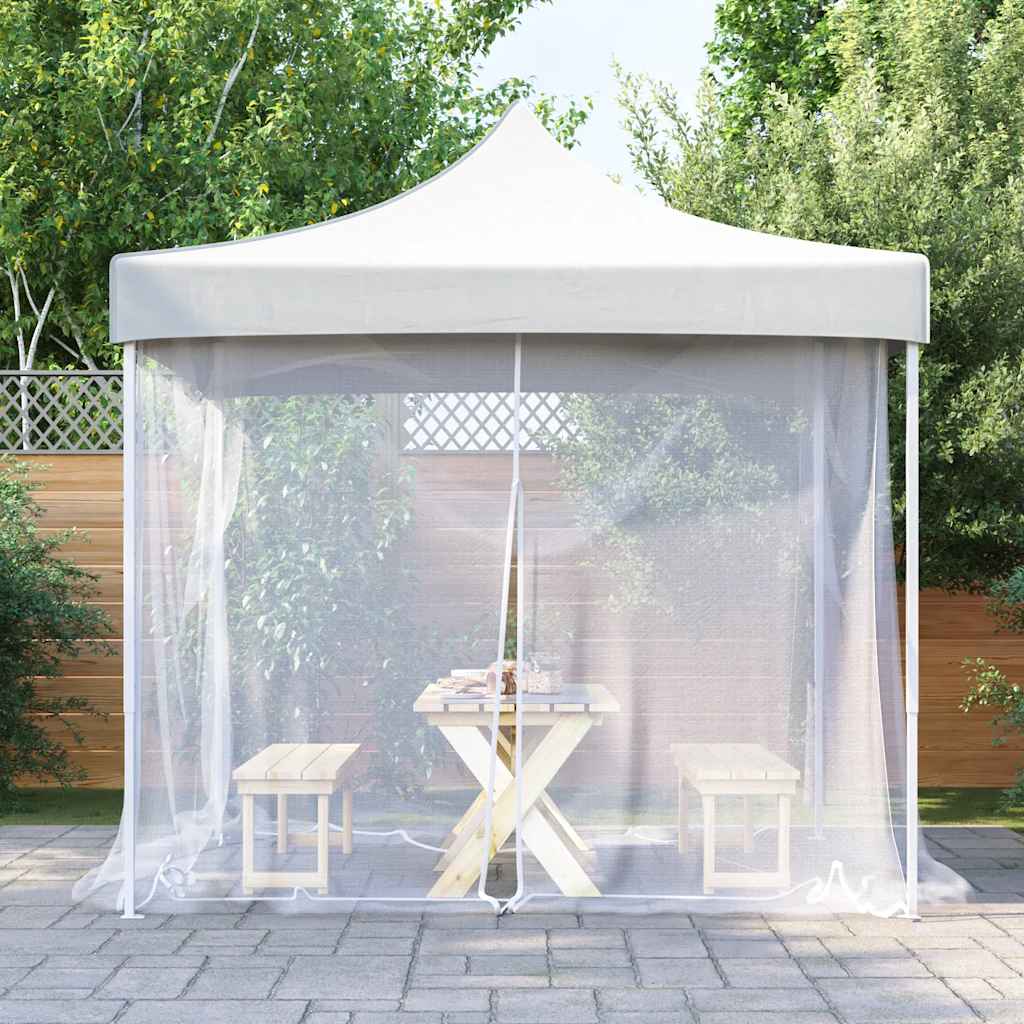 vidaXL Plasa tantari 156 ochiuri alb 300x300x200 cm
