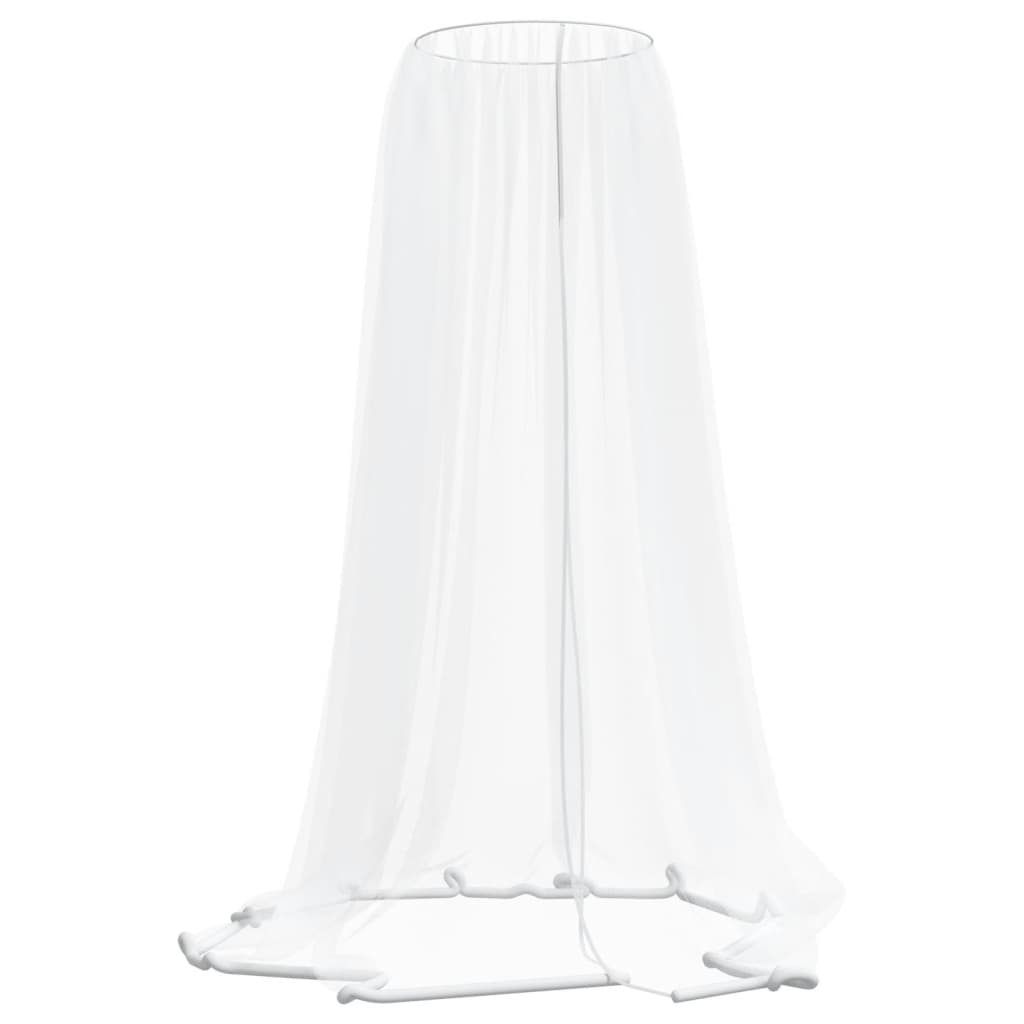 vidaXL Moskytiéra na slunečník 220 síťovina bílá Φ 330 x 250 cm