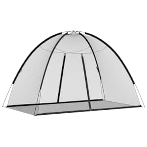 Moskytiéra Mongolia s dvířky 220 síťovina černá 200x120x130 cm - obrázek 2