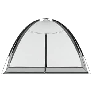 Moskytiéra Mongolia s dvířky 220 síťovina černá 200x120x130 cm - obrázek 4