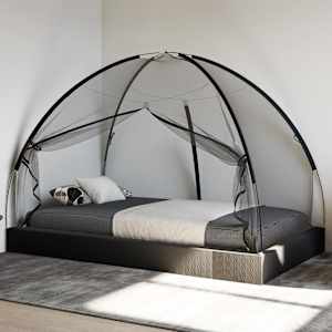 Komarnik mongolski z vrati 220 mreža črna 200x120x130 cm