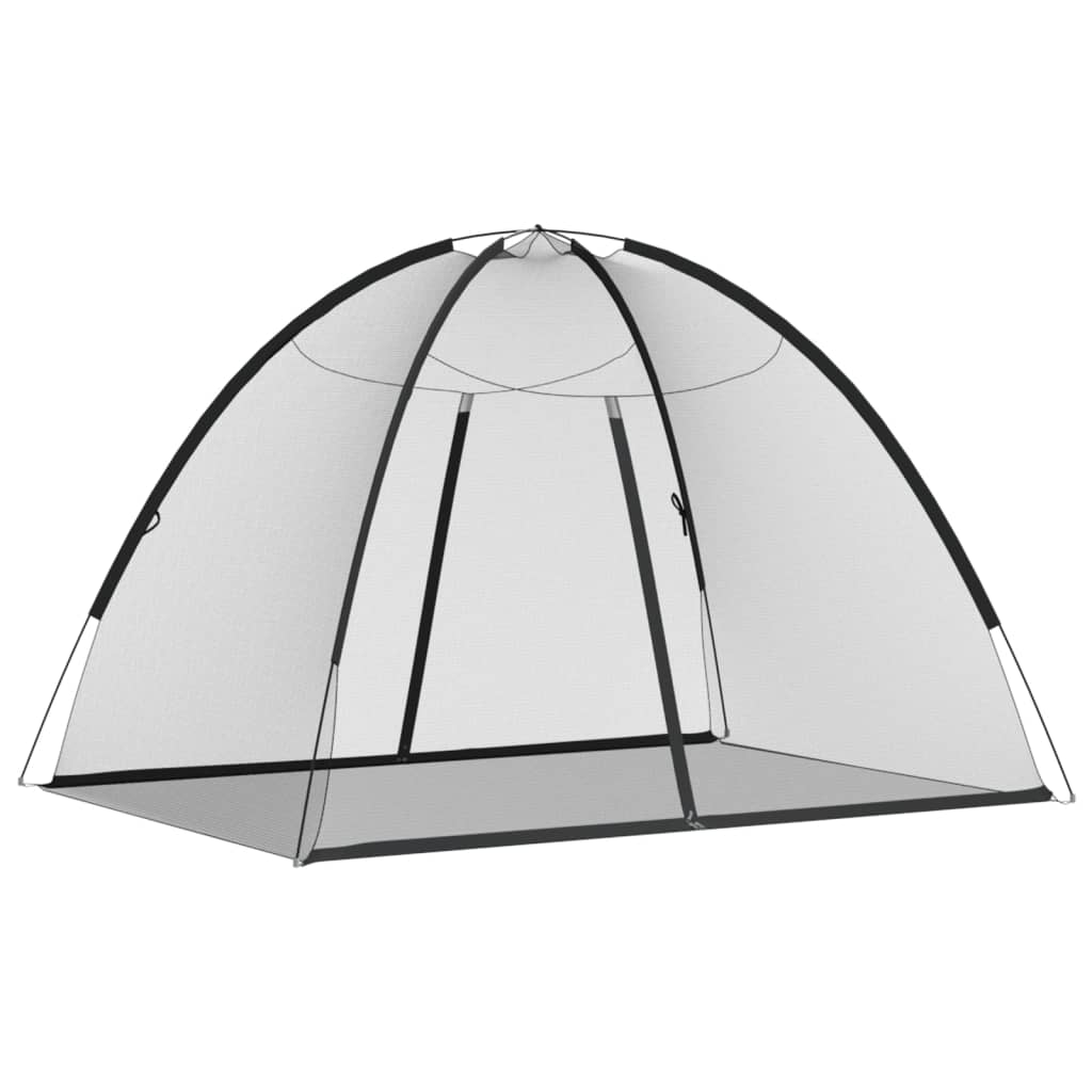 vidaXL Moskytiéra Mongolia s dvířky 220 síťovina černá 200x150x140 cm