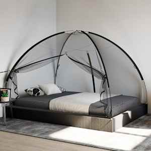 Komarnik mongolski z vrati 220 mreža črna 200x150x140 cm