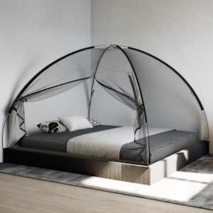 Komarnik mongolski z vrati 220 mreža črna 200x180x135 cm