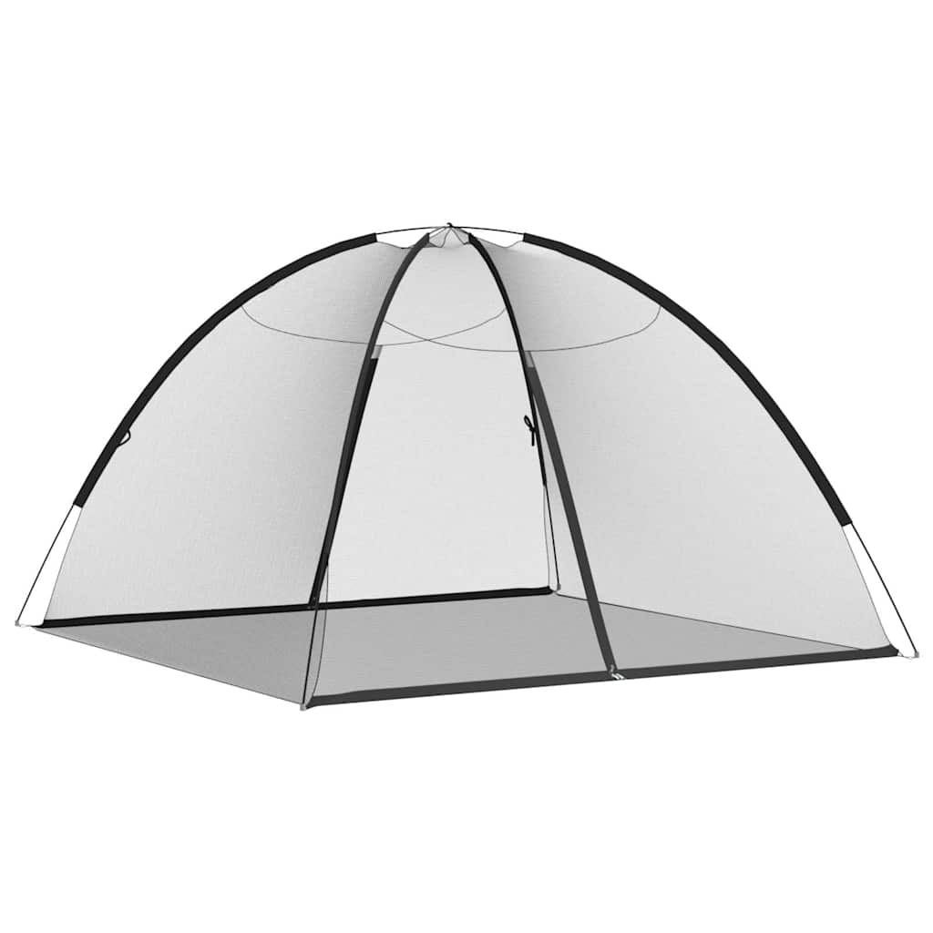 vidaXL Moskytiéra Mongolia s dvířky 220 síťovina černá 200x200x135 cm