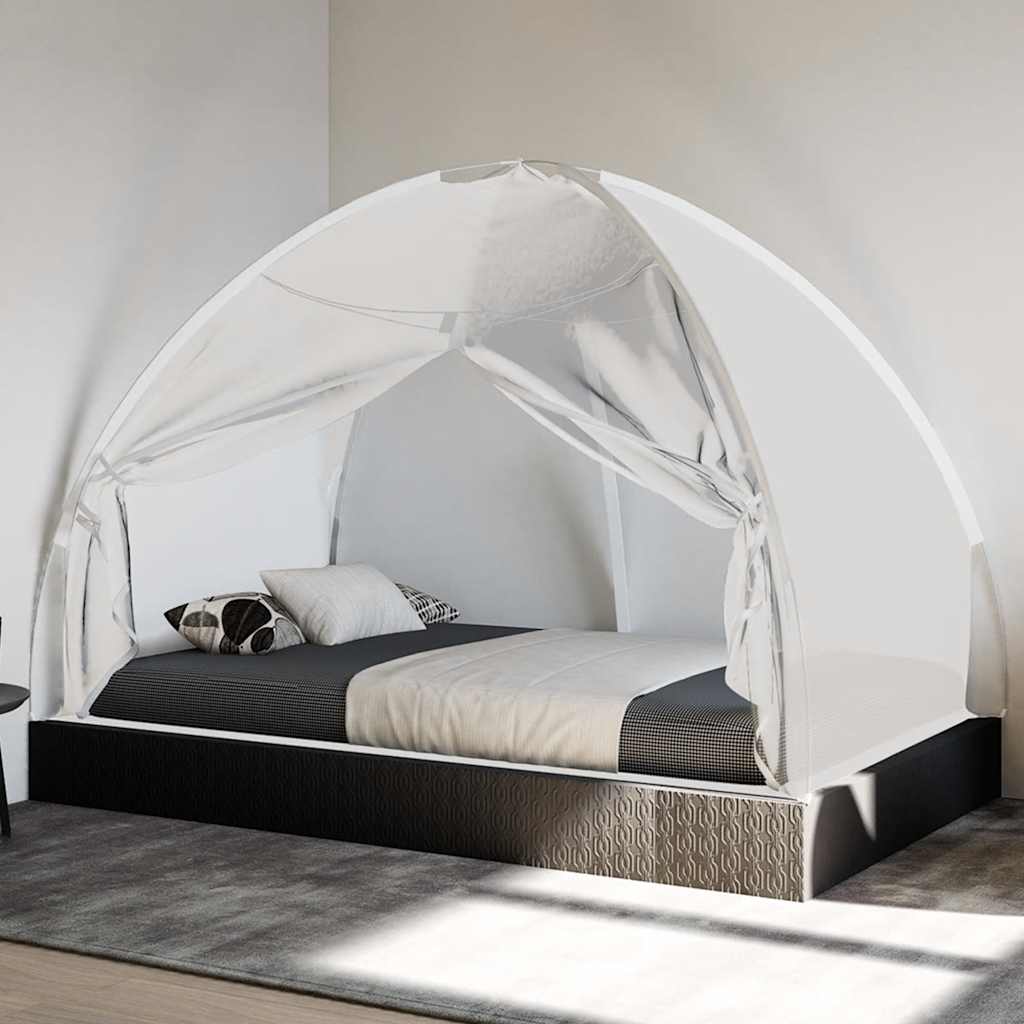 vidaXL Moskytiéra jurta s dverami 220 sieťka biela 200x120x130 cm