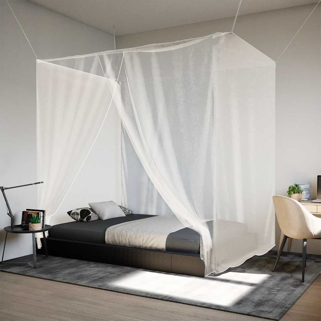 vidaXL Závesná Moskytiéra 156 sieťka biela 220x100x150 cm