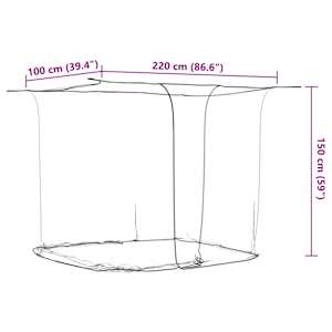 Závěsná moskytiéra 156 síťovina bílá 220 x 100 x 150 cm - obrázek 8