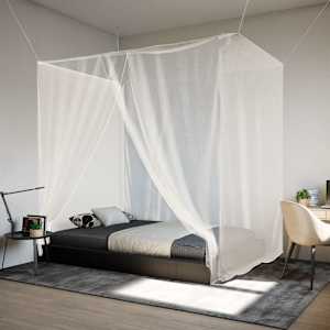 vidaXL Hanging Mosquito Net 156 Mesh White 86.6x70.9x70.9"
