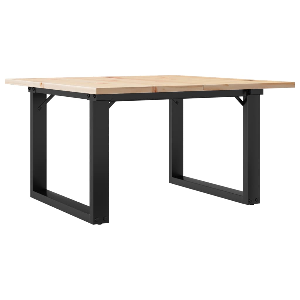 vidaXL Konferenční stolek s O rámem 60x60x40 cm borové dřevo a ocel