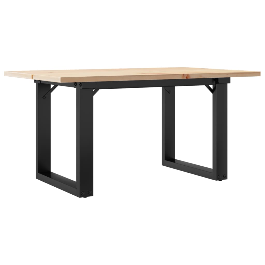 vidaXL Konferenční stolek s O rámem 80x50x40 cm borové dřevo a ocel