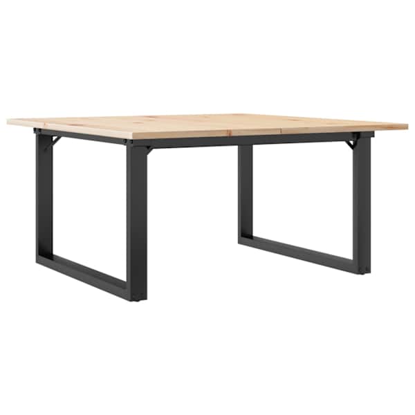 vidaXL kohvilaud, O-raam, 80 x 80 x 45 cm, m&auml;nnipuit ja teras