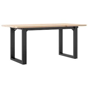 Konferenční stolek s O rámem 90x40x45 cm borové dřevo a ocel - obrázek 2