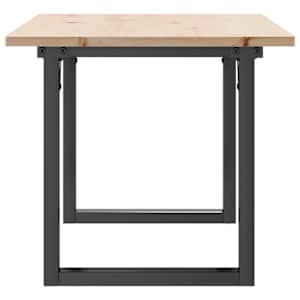 Konferenční stolek s O rámem 90x40x45 cm borové dřevo a ocel - obrázek 5