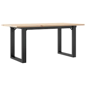 Konferenční stolek s O rámem 90x40x45 cm borové dřevo a ocel - obrázek 6