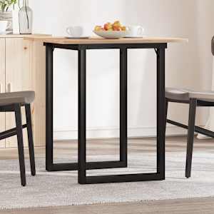 Jedilna miza O okvir 60x60x75 cm trdna borovina jeklo