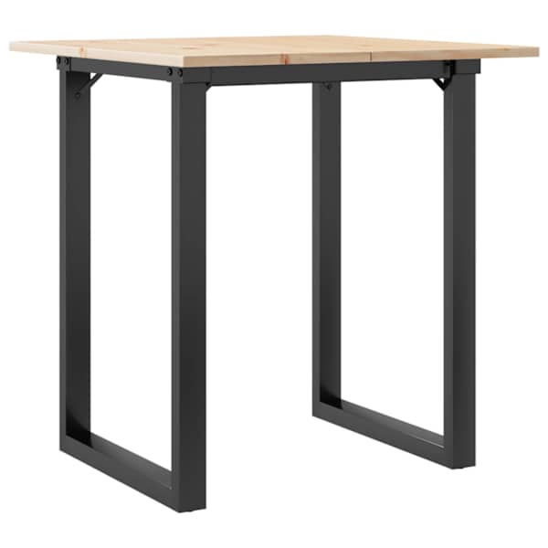 vidaXL s&ouml;&ouml;gilaud, O-raam, 70 x 70 x 75 cm, m&auml;nnipuit ja teras