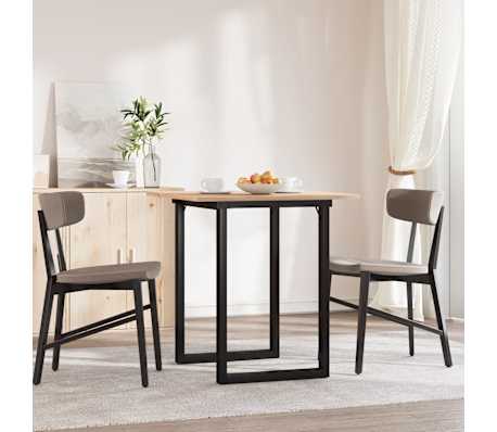 vidaXL Esstisch O-Gestell 70x70x75 cm Massivholz Kiefer und Stahl