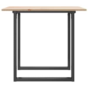 Jídelní stůl s O rámem 90 x 90 x 75 cm borové dřevo a ocel - obrázek 5