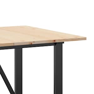 Jídelní stůl s O rámem 160 x 80 x 75 cm borové dřevo a ocel - obrázek 7