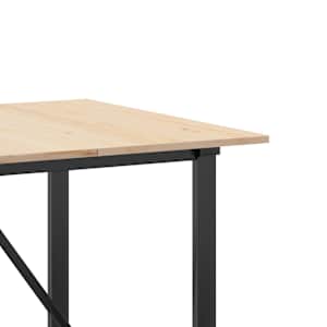 Jídelní stůl s O rámem 180 x 90 x 75 cm borové dřevo a ocel - obrázek 7