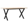 vidaXL kohvilaud, X-raam, 90 x 40 x 45 cm, m&auml;nnipuit ja teras