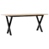 vidaXL kohvilaud, X-raam, 110 x 40 x 45 cm, m&auml;nnipuit ja teras