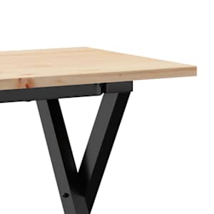 Konferenční stolek s X rámem 110x40x45 cm borové dřevo a ocel - obrázek 7