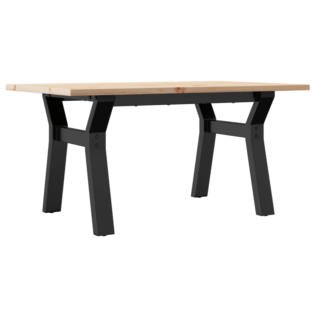 vidaXL Konferenční stolek s Y rámem 80x50x40 cm borové dřevo a ocel