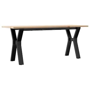 Konferenční stolek s Y rámem 110x40x45 cm borové dřevo a ocel - obrázek 2